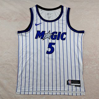 26賽季球衣定製瓦格納無袖籃球背心, 1個, 熱壓版 魔術5白色條紋XL