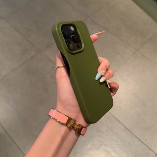 純色半包磨砂殼適用iPhone17promax防摔手機殼果粉12pro軟保護套