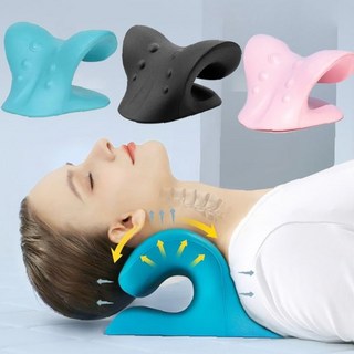 자세교정기베개 거북목 일자목 뒷목 지압 목침, 블랙, 1개