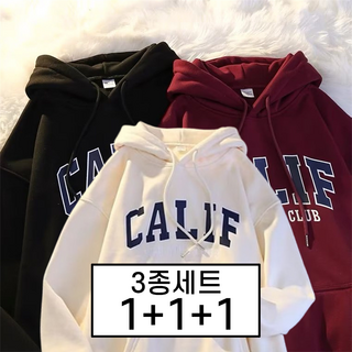 봄 가을 1+1+1 기모 두꺼운 남성 오버사이즈 한판 스타일 루즈핏 학생 아우터 상의 남성 트렌드 후드티 3종 세트