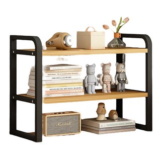 레디박스 책상 주방 욕실 정리 다용도 소형 수납 스탠드 미니 선반, 우드블랙, 2단