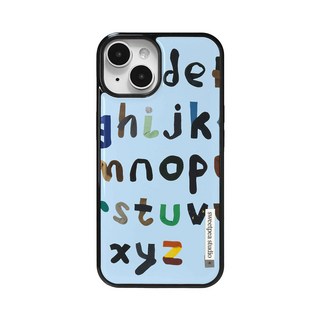 [Socksy_blue] 양말 알파벳 패턴 블루 에폭시 케이스 / 아이폰17 갤럭시25
