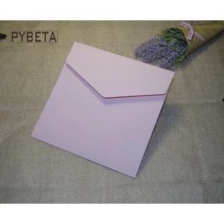 50 개/묶음-다채로운 봉투 크래프트 사각형 은행 카드 회원 결혼식 파티 초대장, 02 100x100mm, 03 light pink