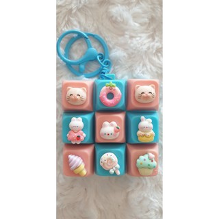 [레이저블링] 핸드메이드 유니크 키캡 키링 4구 9구 백꾸 가방꾸미기 봄나들이 생일선물, 1개, 9캡 5번