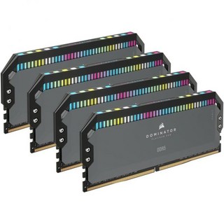 Corsair 코르세어 도미네이터 플래티넘 RGB DDR5 RAM 32GB 2x16GB 5600MHz CL36 인텔 XMP iCue 호환 컴퓨터 메모리 블랙 CMT32GX5M2, 64GB (4x 16GB)_Black, Black
