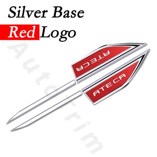 창닦기 뜨거운 판매 자동 도어 펜더 사이드 배지 바디 스티커 좌석 Ateca 외부 액세서리 시원하고 다목적, 04 Silver Red
