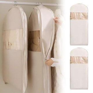 아우터 압축 파우치 옷걸이형 도구필요없는 먼지방지 의류 압축파우치 겨울옷보관 1+1, 1세트, 2개입