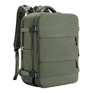 大容量登機背包 旅行收納多功能隔層 輕量化時尚簡約, 橄欖綠