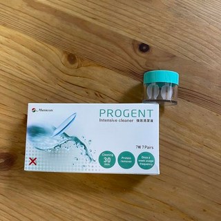 Menicon目立康 Progent 去蛋白液一盒及去蛋白專用盒(送直立式水盒), 1個, 一組