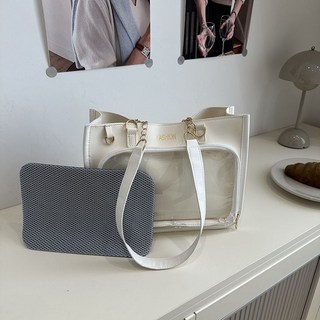 痛包大食量黑色日常斜跨包設計感穀子吧唧娃包大容量二次元單肩包, 白色加扎板 收藏關注優先發