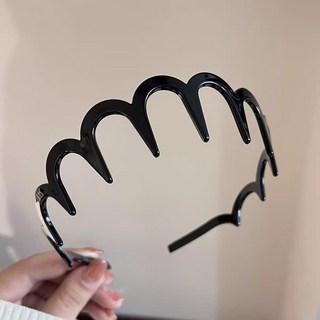 新款韓國簡約藍色細髮箍女外出百搭洗臉壓發頭窟發捆髮卡髮飾