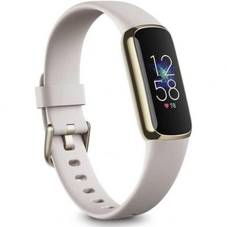 핏빗 럭스 피트니스 웰니스 트래커 스트레스 관리 수면 추적 24시간 심박수 측정 블랙그래파이트 원사이즈 S L 밴드 포함, Lunar White/Soft Gold Stainles, Tracker, 루나 화이트/소프트 골드 스테인리스 스틸