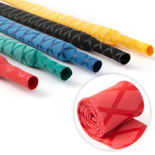 ZIO-BIZ 낚시대 손잡이 고무 열수축튜브 50cm / 논슬립 수축튜브 수축고무 열수축고무 낚시대그립 낚시용품 당구 탁구채 배드민턴 테니스 골프채 오토바이핸들 손잡이 고무, 레드