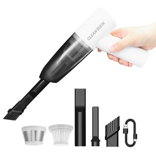 클린싹 접이식 차량용 청소기+에어건/휴대용 핸디 무선청소기/초간편 미니청소기/CC109, 화이트