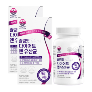 다이어트 유산균 슬림핏 식약청 인증 모유유래 17 체지방 감소 보조제 퓨어바이탈랩, 120정, 2개