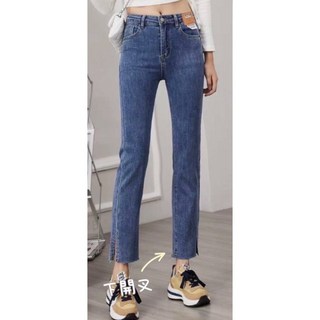 StephenieX 皮標牛仔褲 - 現貨供應