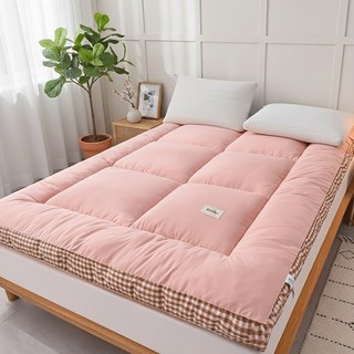 씽크라이프 세탁기OK 토퍼 매트리스 포근하고 편안한 사계절 숙면용 바닥 매트, 블러시핑크