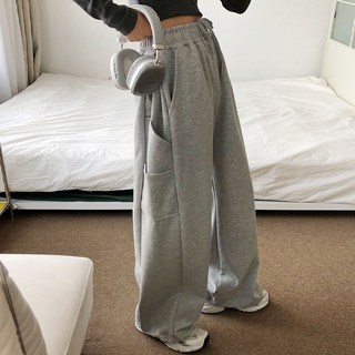 국내생산 *기모추가* 이중지합포 카펜터 스트링팬츠 벌룬팬츠 빅사이즈 남녀공용 트레이닝팬츠 사계절 (조거/와이드 밑단스트링)