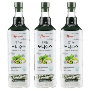 코스트코 유기농노니 노니주스 원액 1000mlx3병, 3개, 1L
