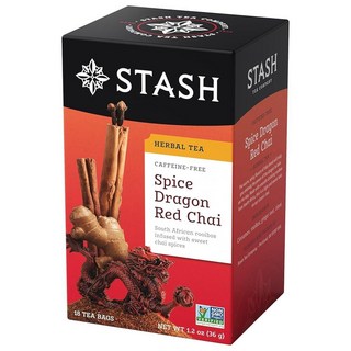 Stash Tea Spice 드래곤 레드 차이 허브티 18개, 1개