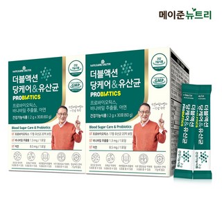 메이준뉴트리 이승남 박사 더블액션 당케어 & 유산균 혈당 조절 바나바잎추출물, 60g, 2개