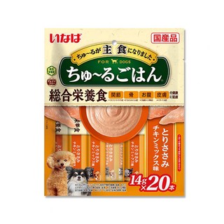 日本INABA-CIAO 汪啾嚕狗糧寵物營養主食肉泥20入/袋-DS-251雞柳雞肉, 1個