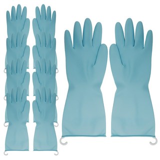 바로싹 고리달린 파스텔 고무장갑, 5개, 대(L), 스카이 블루