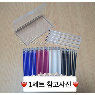 쏘잉행복하우스 열펜 의류용 열펜, 화이트 검정  파랑 핑크, 1개