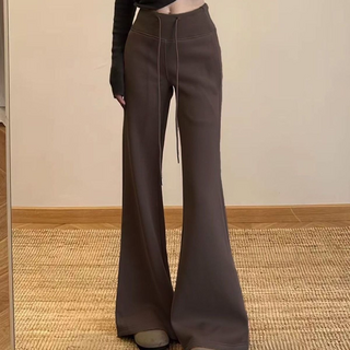 COSYEVNO 여성 봄가을 하이웨스트 밴딩 니트 팬츠 TZKxxk-4