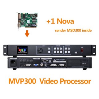 LED 비디오 월 프로세서 풀 컬러 USB 비디오 컨트롤러 MVP300 SDI Linsn X100 Novastar VX400과 같은 Novas, with 1PCS MSD300, 1개