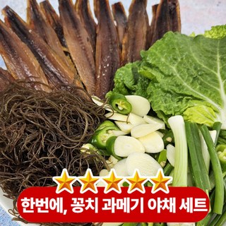 [재구매1위]쫀득쫀득하고 부드러움 비리지 않고 고소한 식감 꽁치과메기 미니 야채세트, 1박스, 꽁치 과메기 10미 20쪽미니야채세트