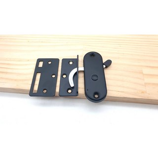 CBX-FAJH 白鐵加長型門扣開關 拉門鎖 勾鎖 滑門鎖 室內拉門鎖 MIT304 (含稅), 黑色, 1個