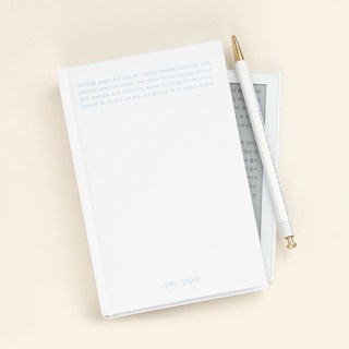 펜투페이퍼 필사노트 독서 일기장 줄 양장 노트 공책, 1개, 화이트