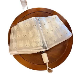 【小巧便攜】米菲磨砂晴雨兩用清新透明雨傘 學生可愛全自動便攜卡通摺疊傘 教師節 生日禮物