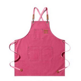 다다 캔버스 공방 바리스타 방수 다용도 전문가앞치마, 1-11핑크