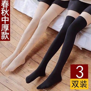 女款過膝長筒襪，春秋中厚，防勾絲，防下滑，高筒襪
