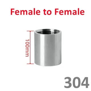 1/8 "1/4" 3/8 3/4 -2" BSP 암 50 60 80 100 200 300mm 배럴 커플러 니플 파이프 피팅 커넥터 304 스테인레, 12 G1l8 BSP DN6, 01 CHINA, 06 100mm