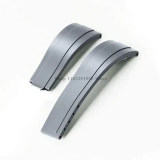 롤렉스 서브마리너 워터고스트용 20mm 러버 시계 방수 실리콘 손목 밴드 메탈 폴딩 스포츠 팔찌, 36 gray-strap, 01 20mm-No logo