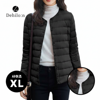 데일로엔 여성용 다운 라이너 라이트 V넥 경량 패딩
