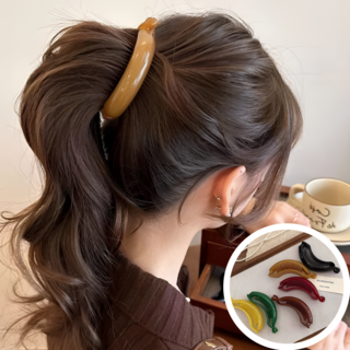 라우넨 여성 헤어 유광 집게핀 바나나핀 3종세트