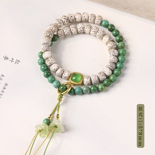 【台灣出貨】 已過爐 大甲鎮瀾宮 星月菩提 小花綠松石 雙圈 手串 手鏈 念珠 手鍊 手珠 佛珠