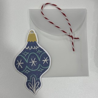 2025 크리스마스 카드, 1개, 08.페이퍼오너먼트_블루오너먼트