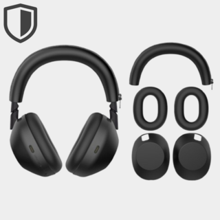 일상담다 소니 WH-1000XM6 호환 완전커버 실리콘 헤드폰 커버 3종 세트, 블랙