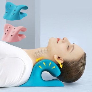 다사헬스케어 넥스트레쳐 거북목 일자목 경추 목스트레칭 베개 2세대 마그네틱, 블루, 1개