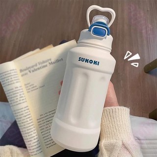 大容量運動保溫壺 316不銹鋼保溫杯 雙飲口便攜運動水壺, 軍綠色,800ml, 1個