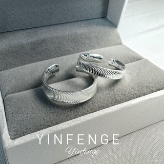 貓眼戒指女輕奢高級感S999純銀情侶款素圈小衆尾戒生日情人節禮物