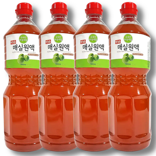 예가촌 업소용 매실원액 100% 국내산 매실청원액 매실액기스 매실청, 1.8L, 4개