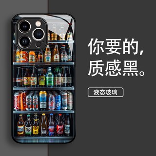 手機殼 適用 iPhone 16 Plus/14 Plus/13/11 玻璃手機殼 卡通設計