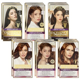 로레알파리 엑셀랑스 듀오크림 염모제, 5.35호 라이트 웜 브라운, 2개