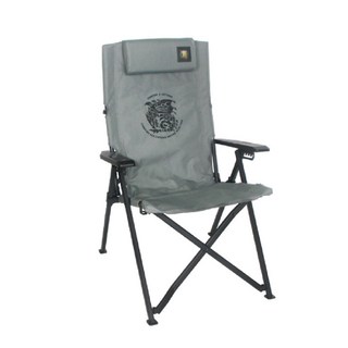 野樂 魔物獵人聯名款六段躺椅，高背可躺折疊露營椅，戶外休閒便攜躺椅, 1個, 魔物獵人系列-6段躺椅【灰】